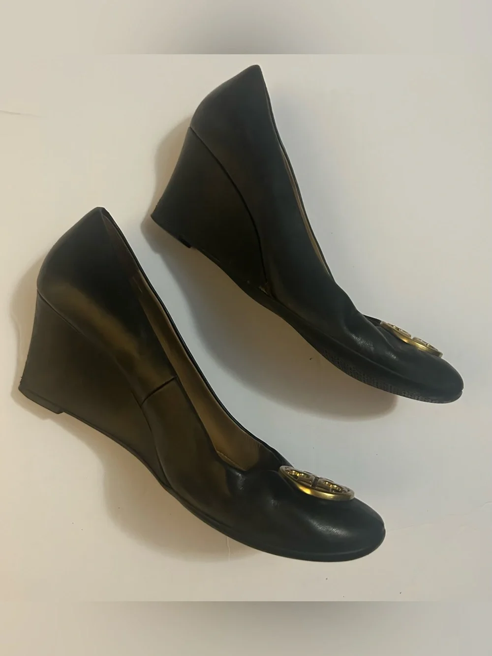 Tory Burch Womens Chelsea Black Wedge shoes size 8.5